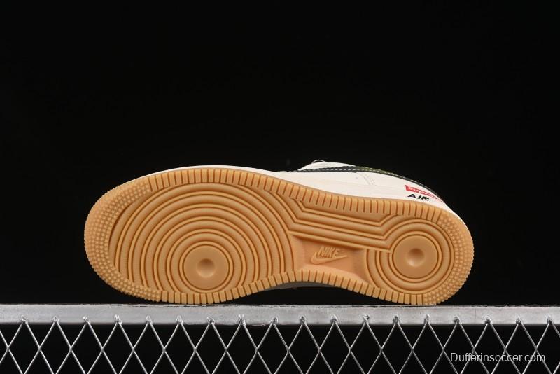 Nike Air Force 1 '07 Low Supreme Collaboration Gradient Gum Sole Casual Sneakers - XS1958-567