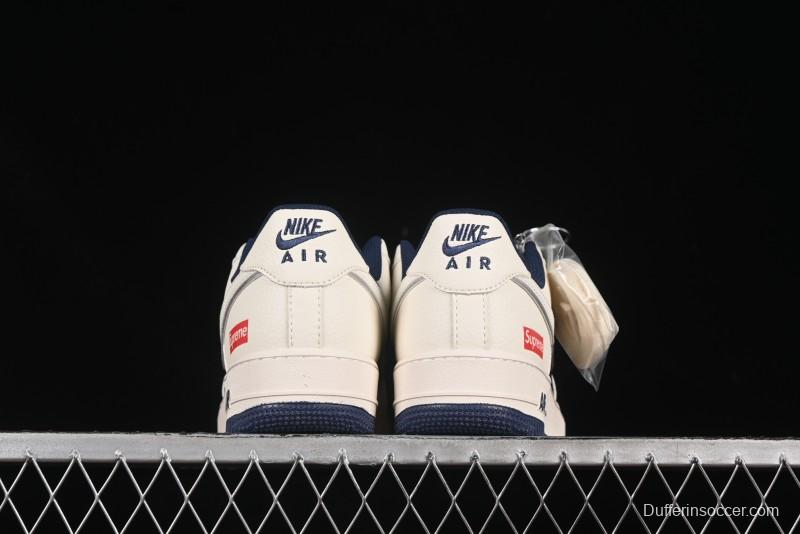 Nike Air Force 1 '07 Low Supreme Collaboration Light Blue Edge Casual Sneakers - HH7518-057