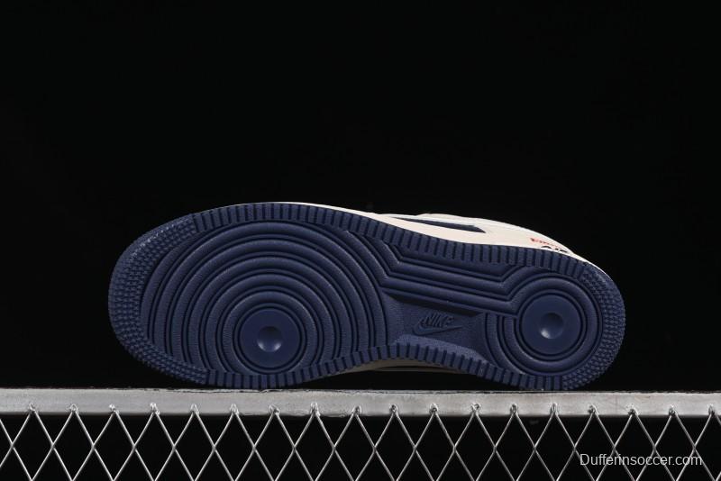 Nike Air Force 1 '07 Low Supreme Collaboration Light Blue Edge Casual Sneakers - HH7518-057