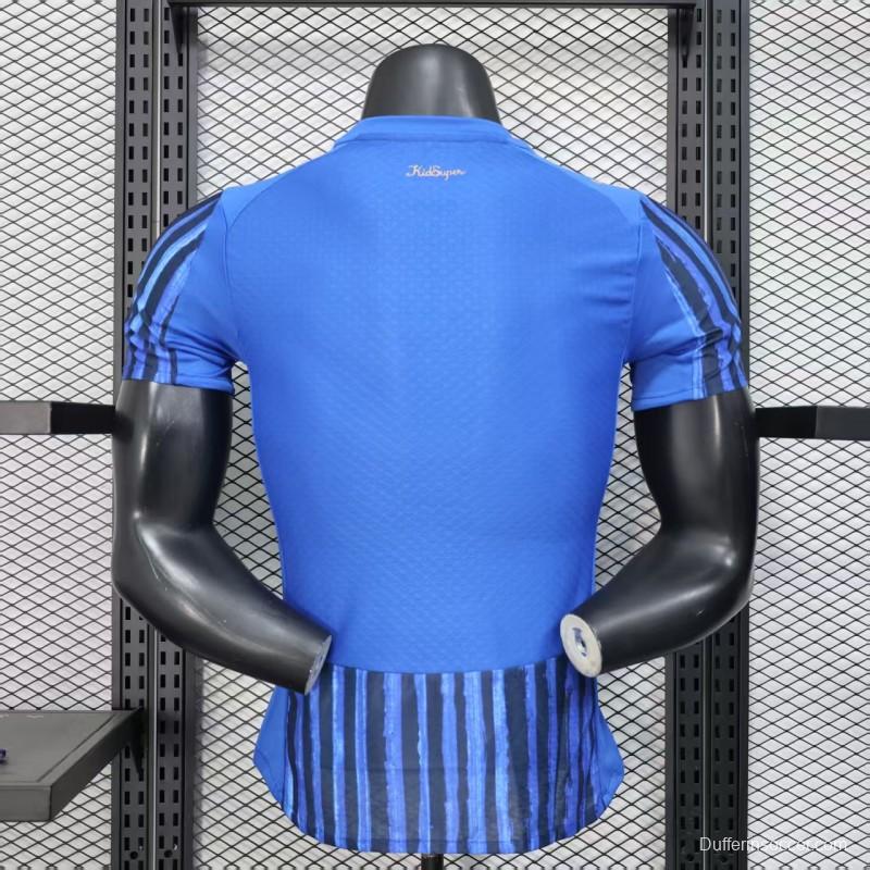Player Version 25/26 Al Hilal Home Blue with Vertical Stripes Jersey