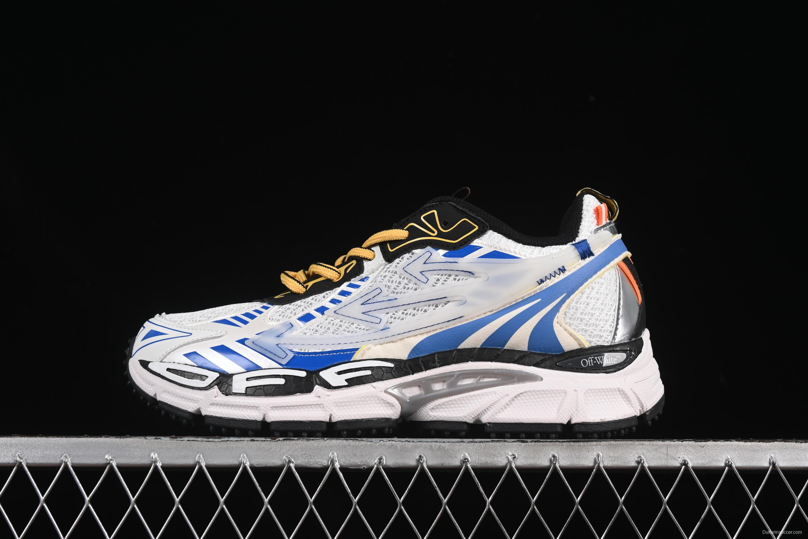 Off-White Be Right Low-Top Lifestyle Sneakers in White Blue - C.D4