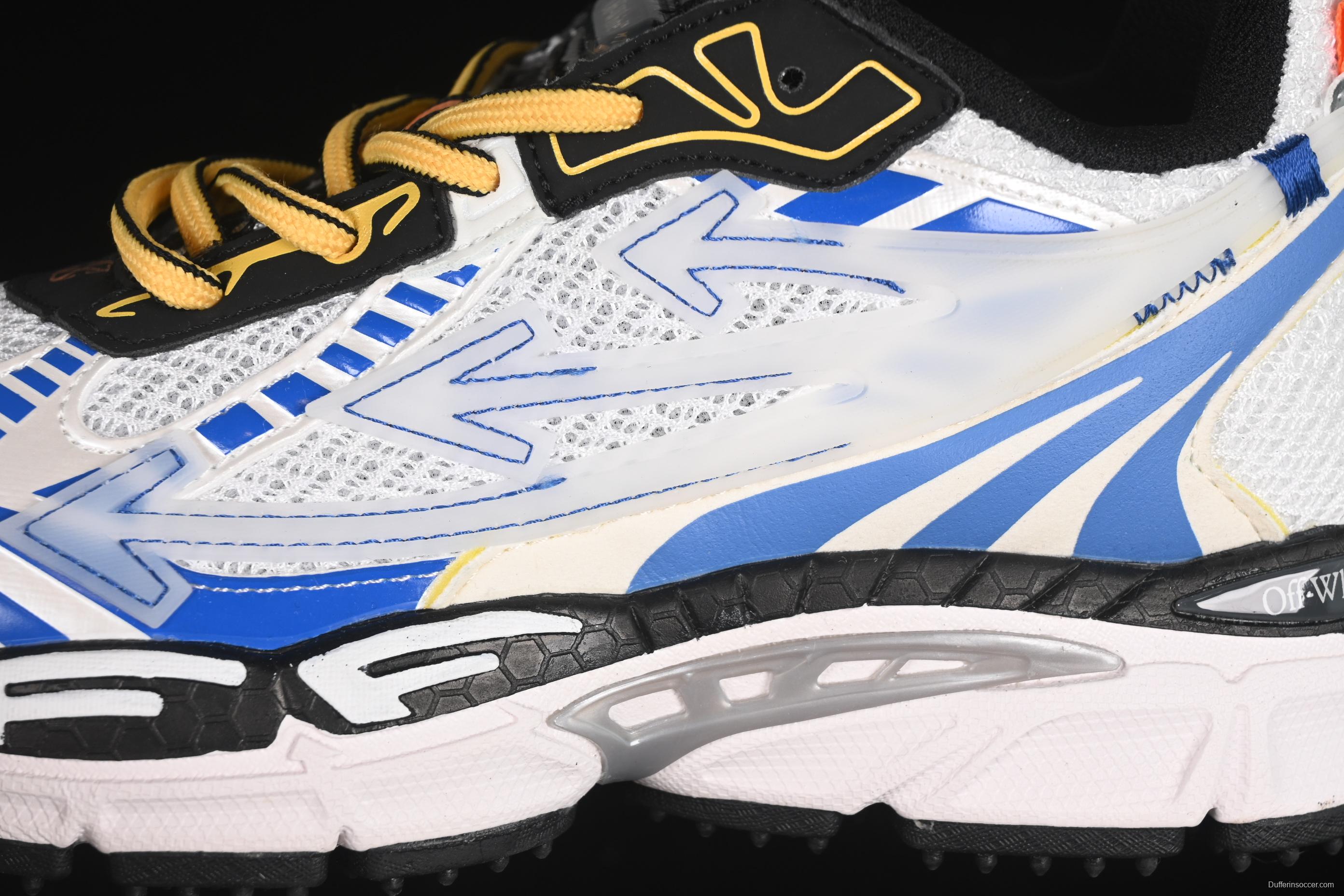 Off-White Be Right Low-Top Lifestyle Sneakers in White Blue - C.D4