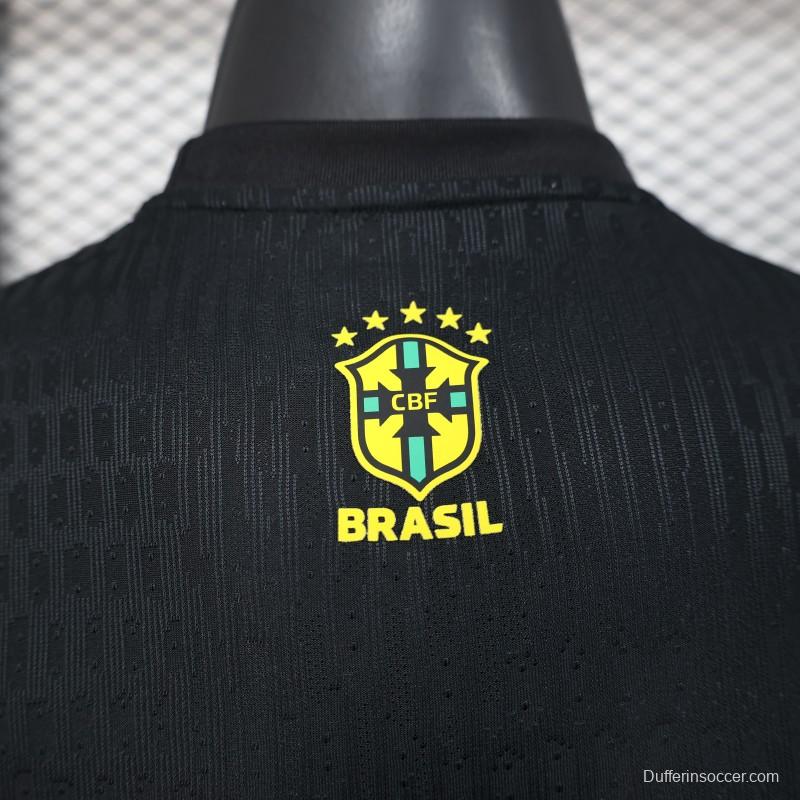 2025 Brazil National Team Special Edition Religious Concept Jersey - Christ the Redeemer Design - Dark Blue