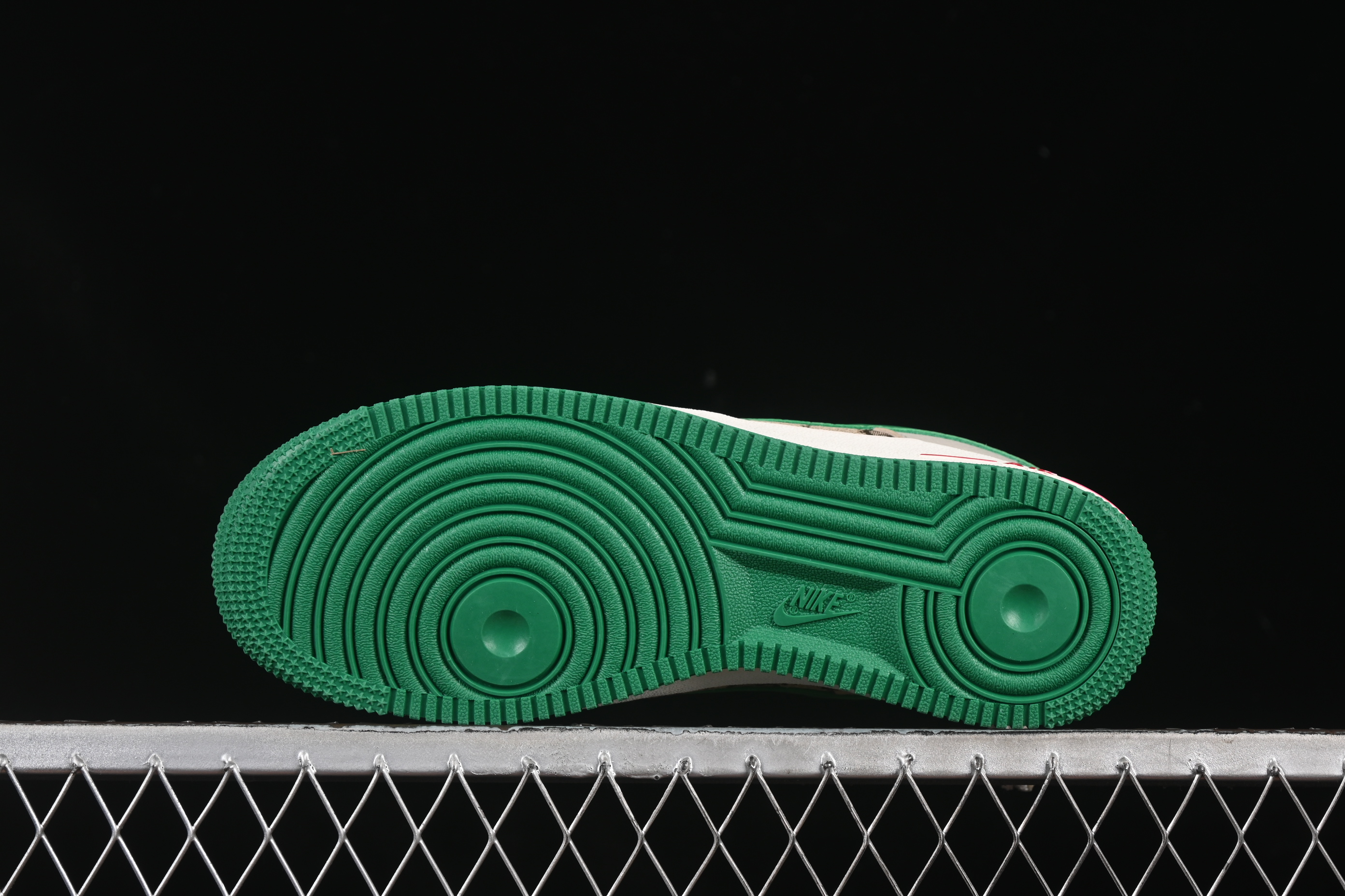 Nike Air Force 1 '07 Low Gucci Collaboration Grey Brown with Green Swoosh Casual Sneakers - LW9279-003