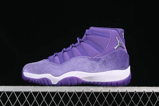 Nike Air Jordan 11 Retro CT8012-555 Basketball Shoes in Lavender Corduroy