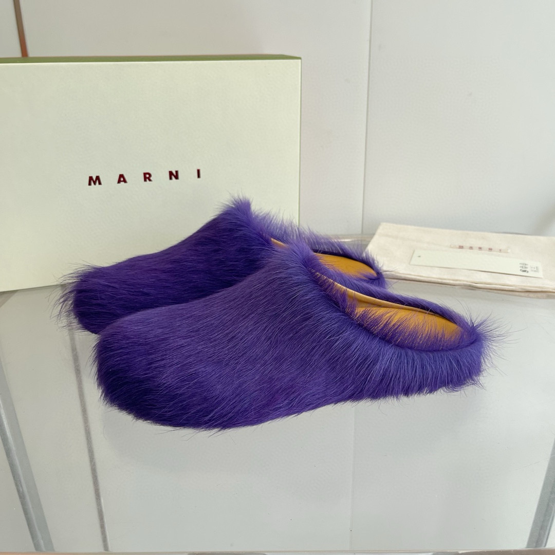 2024 Slippers Marni Purple Horsehair