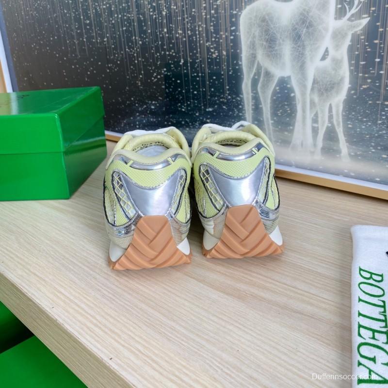 2025 Unisex BV Yellow Silver Mesh Rubber Running Sneakers LY0000