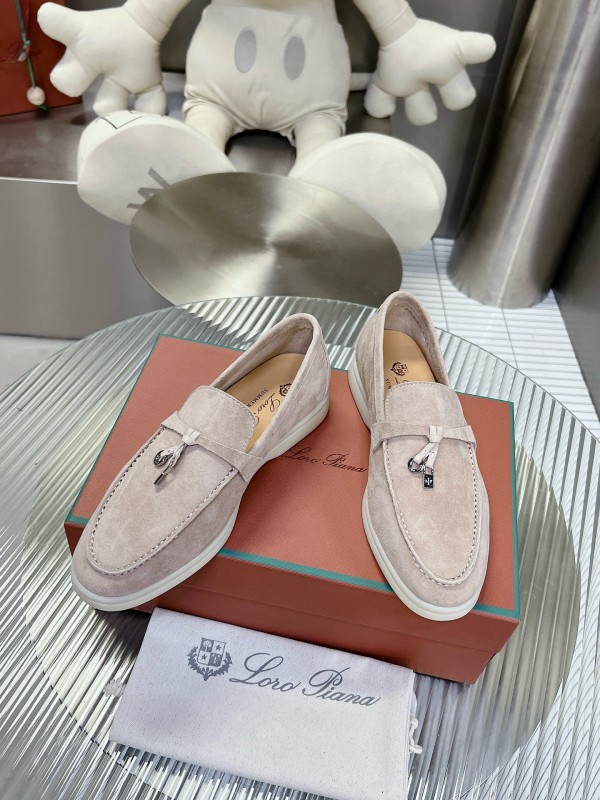 2024 Unisex Le Parmentier beige suede loafers MJ00270