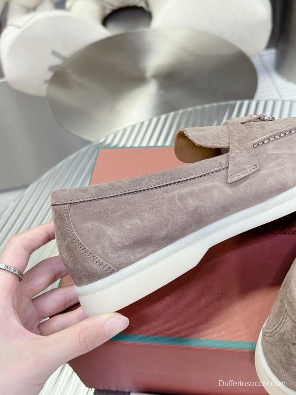2024 Unisex LP Beige Suede Loafers MJ00270