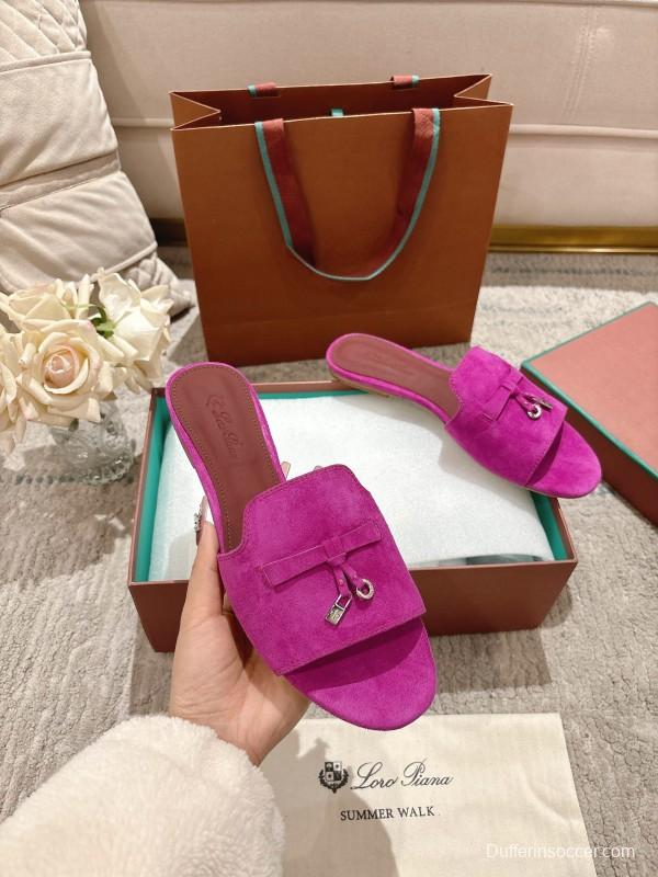 2025 Slippers Le Parmentier Pink Suede Slippers
