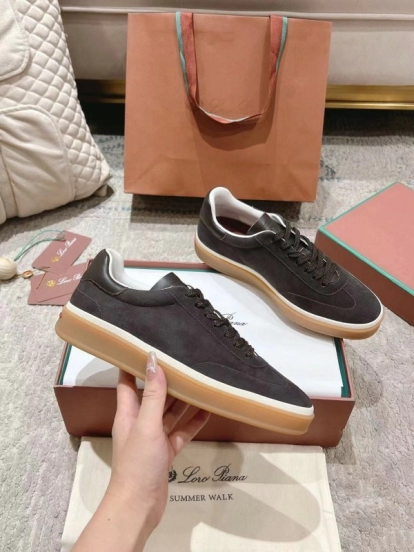 2025 Unisex Le Parmentier Black Suede Leather Sneakers Top Version LY00320(F)/LY00330(M)