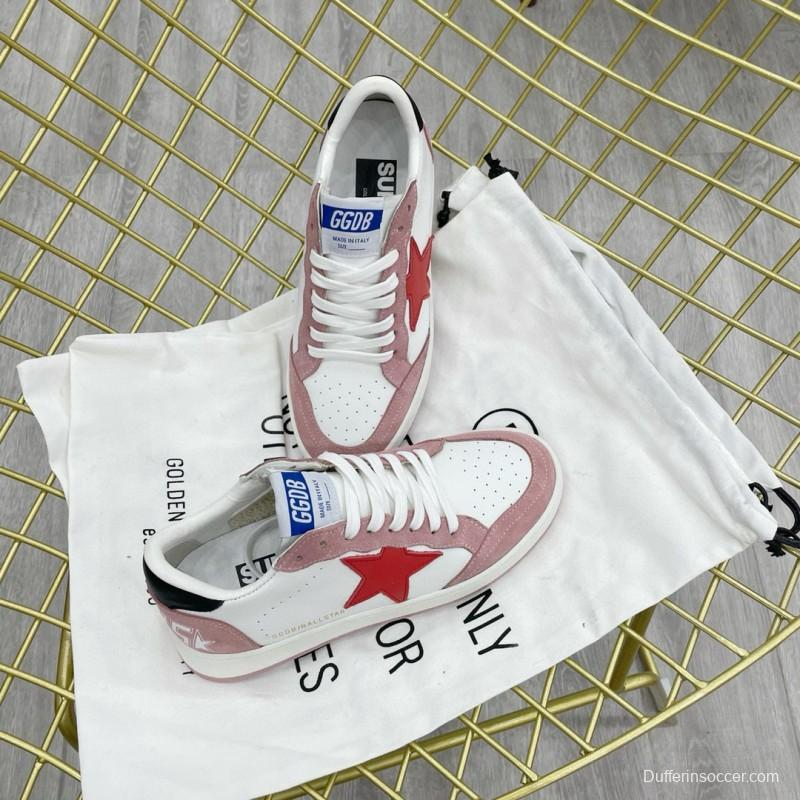 2024 Unisex GGDB White Pink Red Leather Suede Sneakers MJ00260