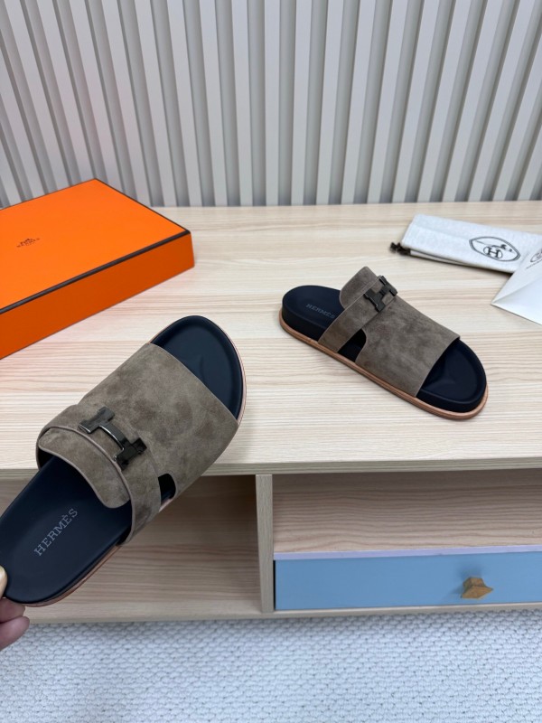 2025 Slippers Hermès Brown Suede Slippers