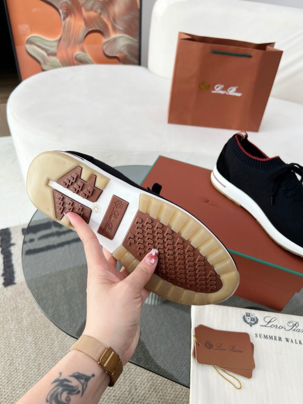 2024 Men Le Parmentier Black Wool Knit Sneakers MJ00330