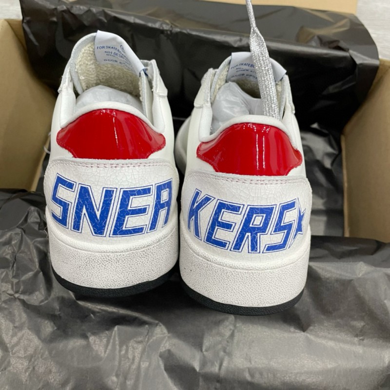 2024 Unisex GGDB White Red Leather Sneakers MJ00260