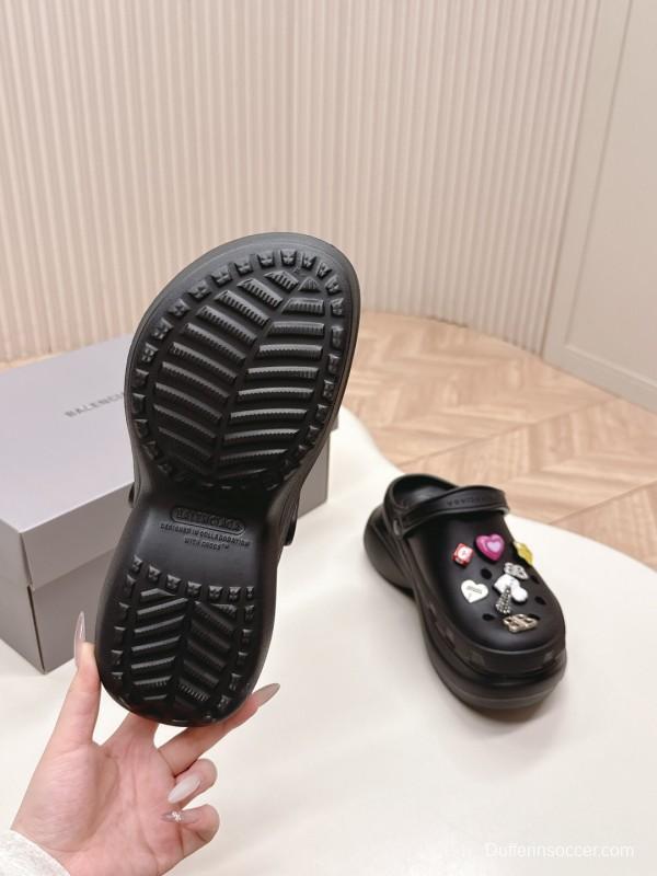 2025 Women Balenciaga Black EVA Clogs LY00330