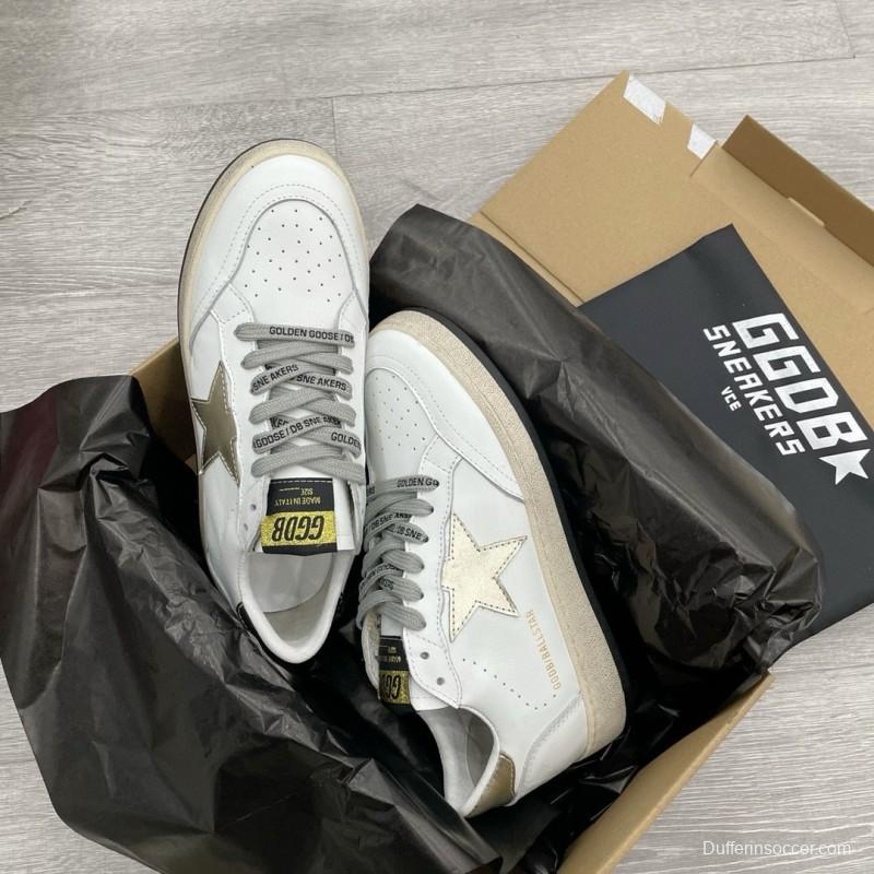 2024 Unisex GGDB White Gold Leather Sneakers MJ00260