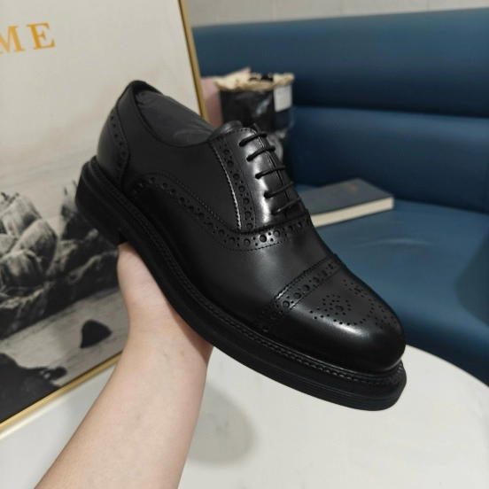 2024 Men Dolce & Gabbana Black Leather Derby