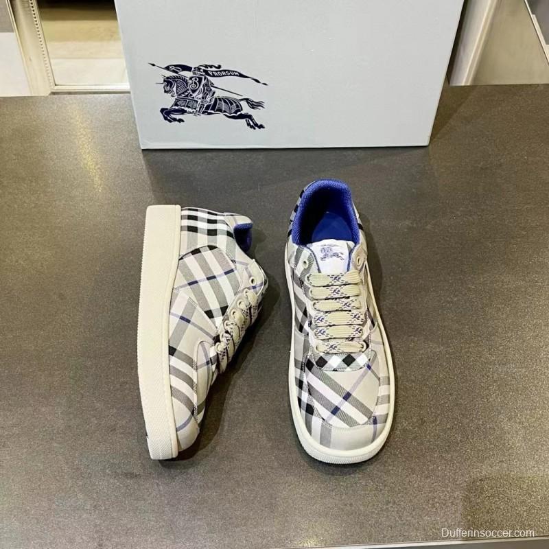 2024 Unisex Burberry Beige Black White Calf Leather Casual Shoes MJ00330
