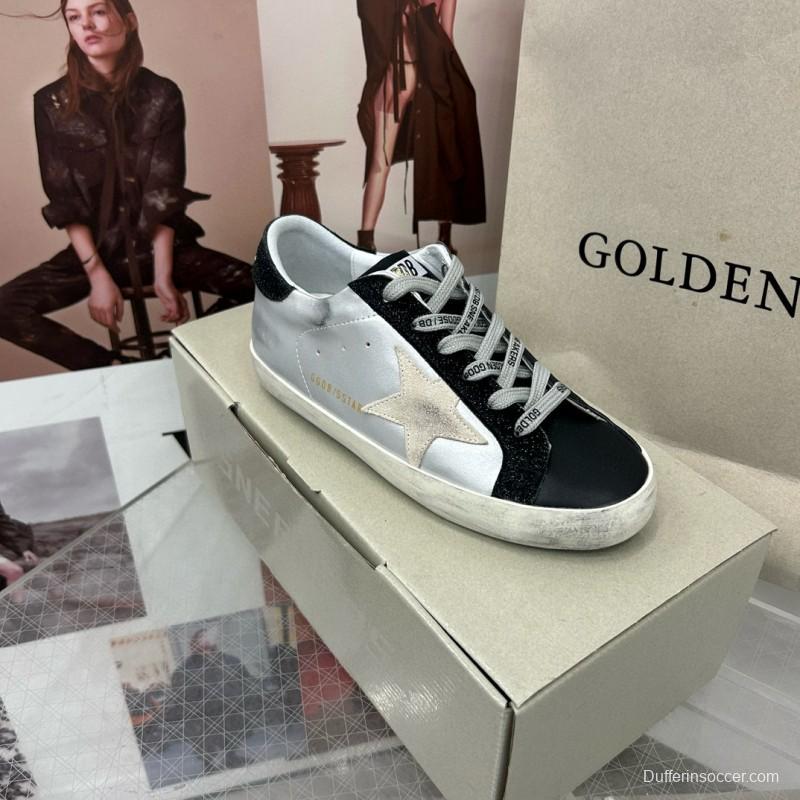 2025 Women GGDB White Black Leather Suede Sneakers