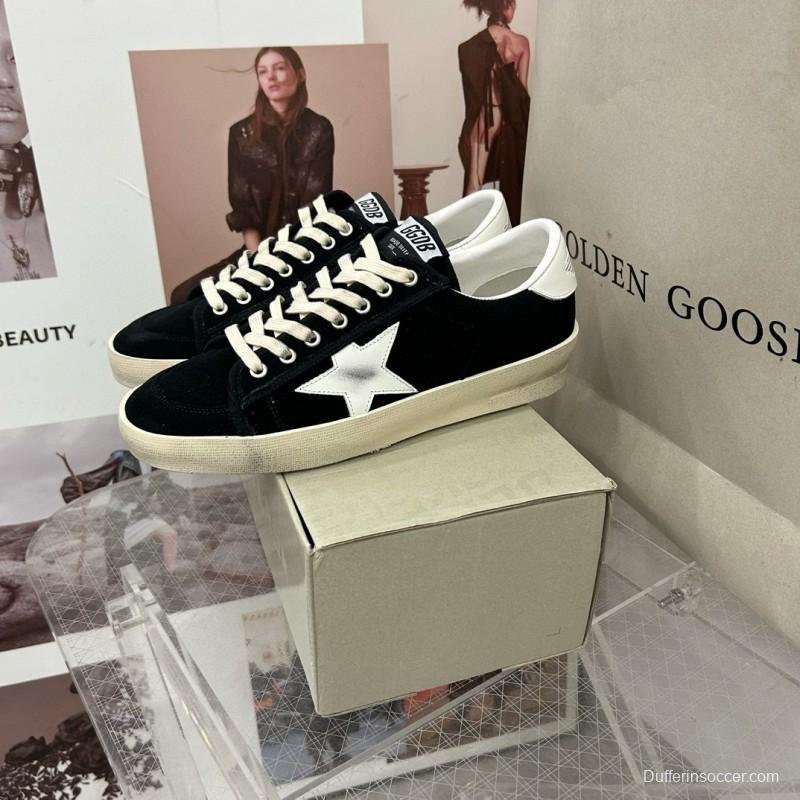 2024 Unisex GGDB Black White Suede Leather Low Top Sneakers MJ00260