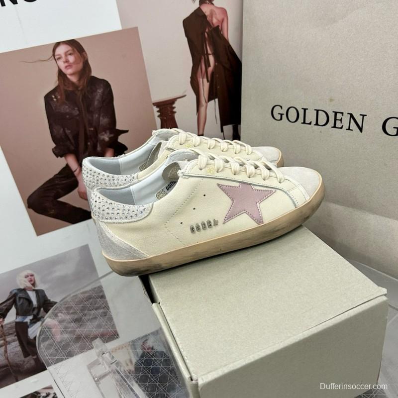 2025 Women GGDB White Beige Leather Sneakers MJ00260