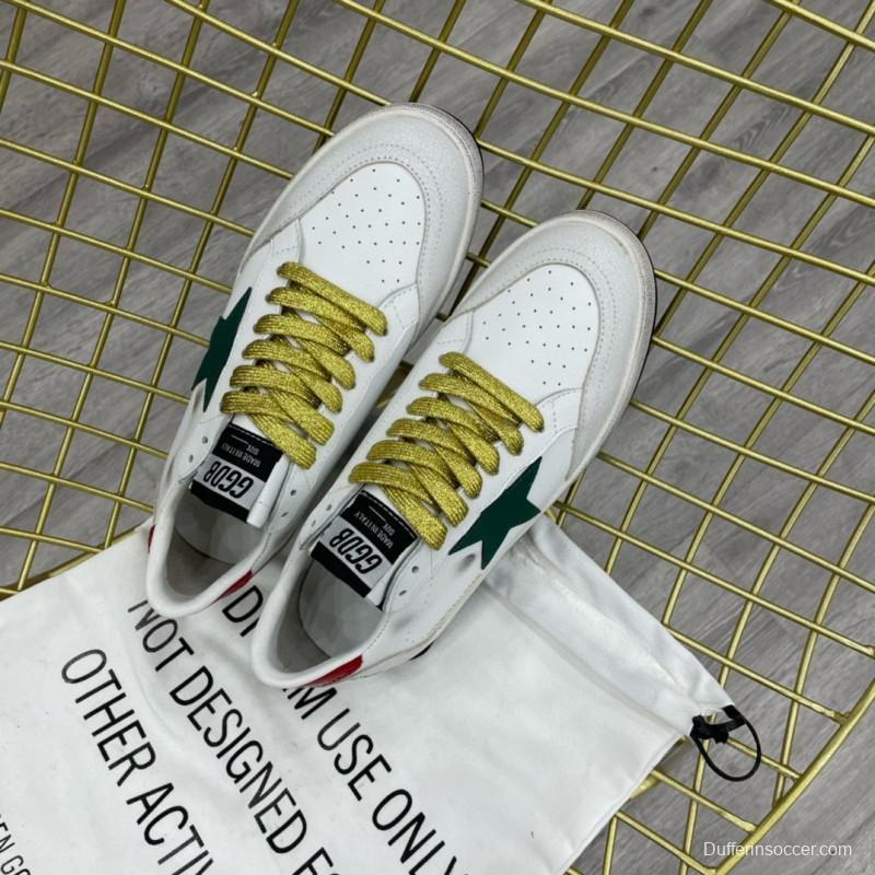 2024 Unisex GGDB White Green Red Leather Suede Low Top Sneakers MJ00260