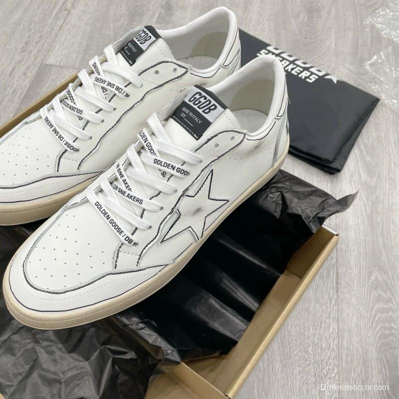 2024 Unisex GGDB White Black Leather Sneakers