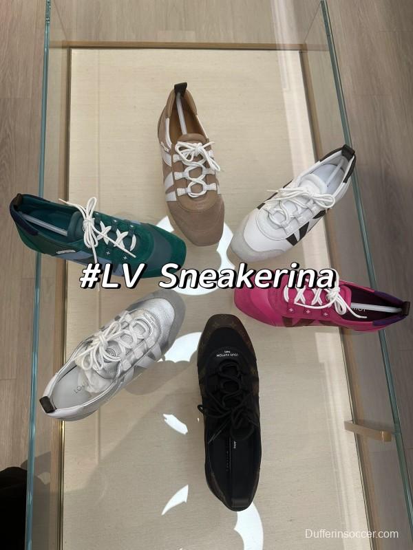 2025 Men Louis Vuitton Beige White Suede Leather Sneakers LY00340