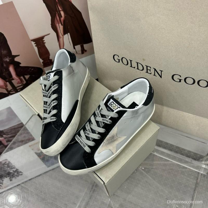 2025 Women GGDB White Black Leather Suede Sneakers