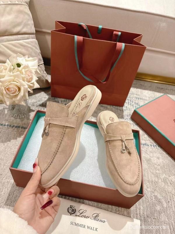 2025 Slippers LP Beige Suede Casual LY00360