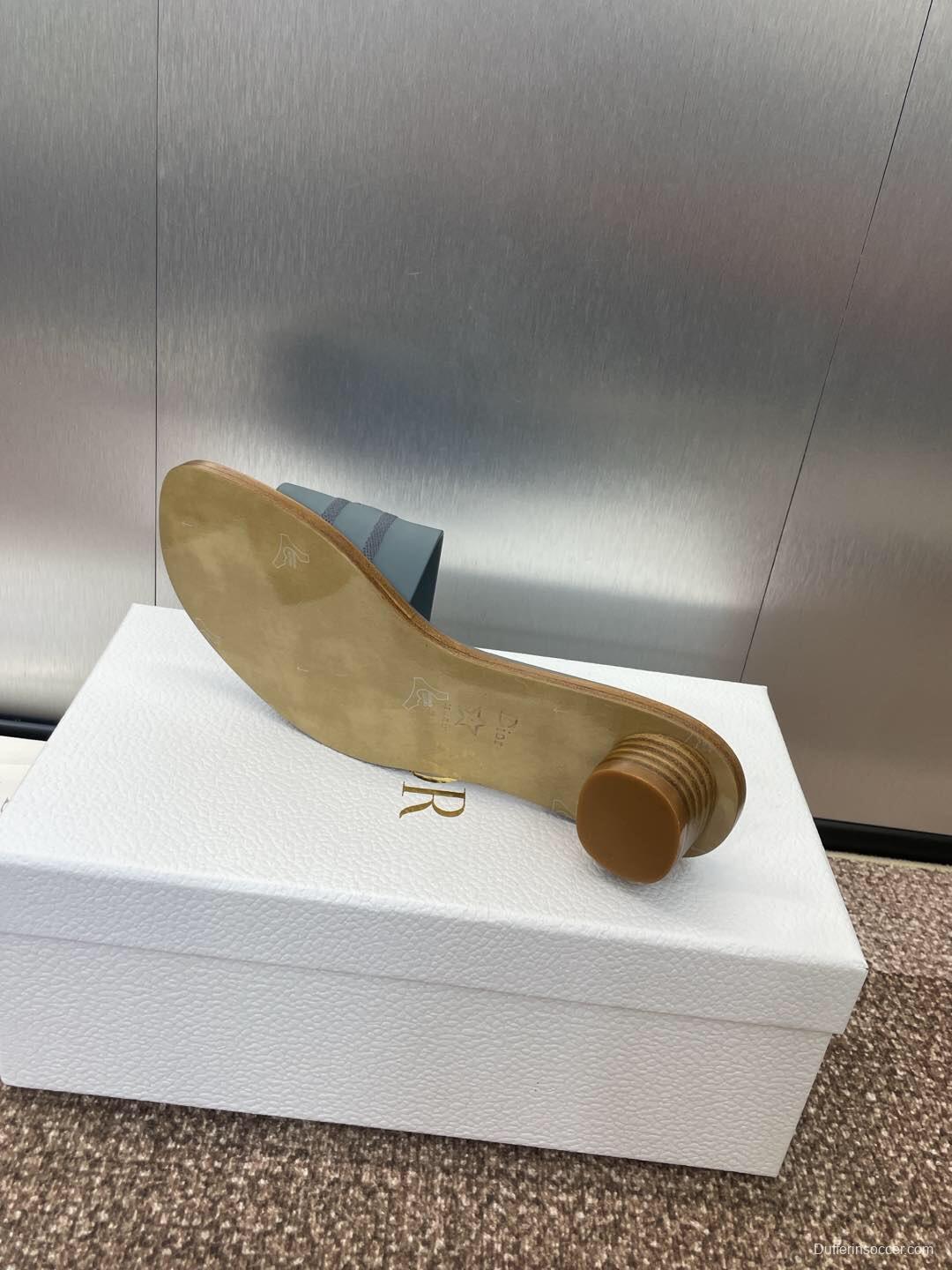 2025 Slippers Dior Gray Fabric Slippers