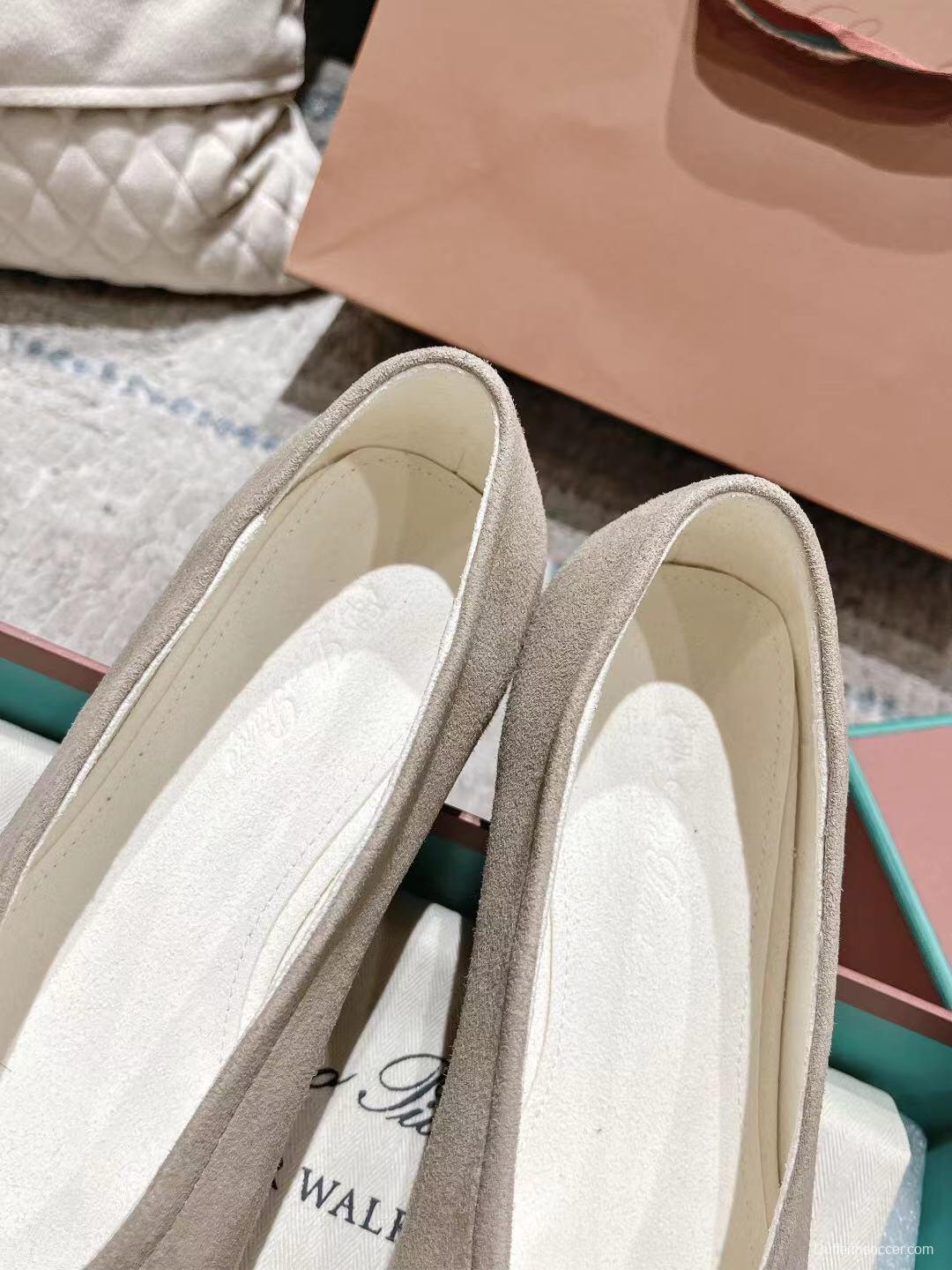 2025 Women LP Beige Suede Ballet Flats LY00320