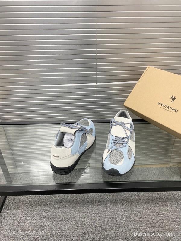 2025 Women Puma Light Blue White Oxford Leather Breathable Sneakers KFY00280