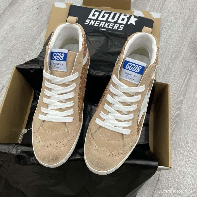 2024 Unisex GGDB Beige White Leather Suede High Top Sneakers MJ00300