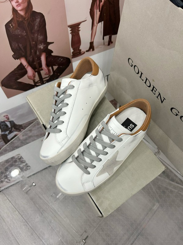 2025 Unisex GGDB White Brown Leather Sneaker MJ00260