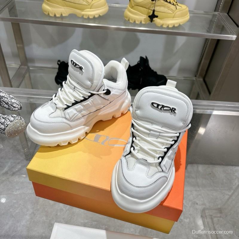 2024 Unisex Dior White Leather Sneakers MJ00380