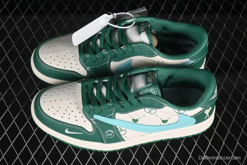 Nike Travis Scott x Fragment Design x Air Jordan 1 Low OG SP AJ1 Low Top Casual Sneakers - LD2025-030