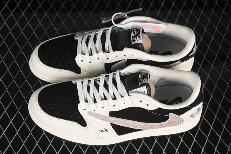 Nike Travis Scott x Fragment Design x Air Jordan 1 Low OG SP AJ1 Low Top Casual Sneakers - XS2024-047