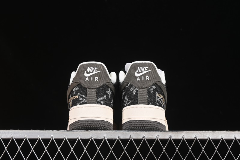 Nike Air Force 1 '07 Low LV Collaboration Black Gold Casual Sneakers - JJ2508-703