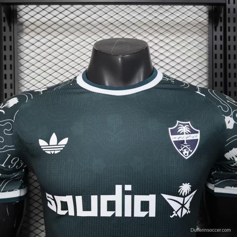 Player Version 25/26 Al-Ahli Saudi Dark Green with Traditional Arabic Pattern Jersey
