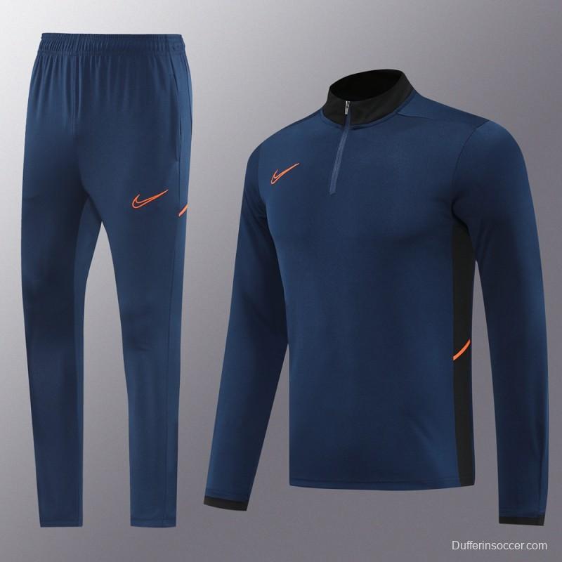 2025 Nike Navy Full Hoodie Zipper Jacket +Long Pants