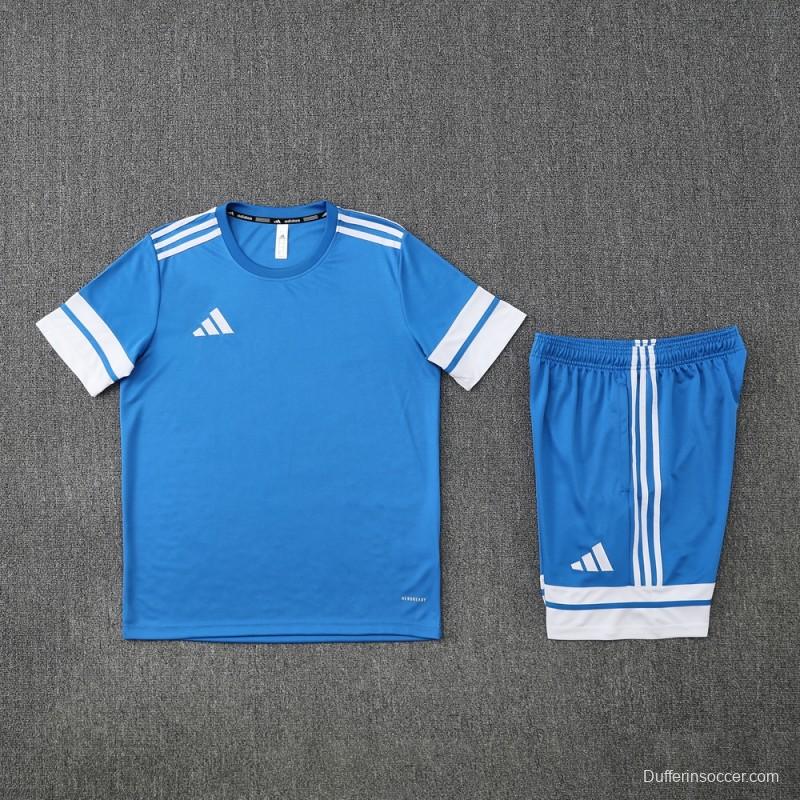 2025 Adidas Blue Short Sleeve Jersey+Shorts