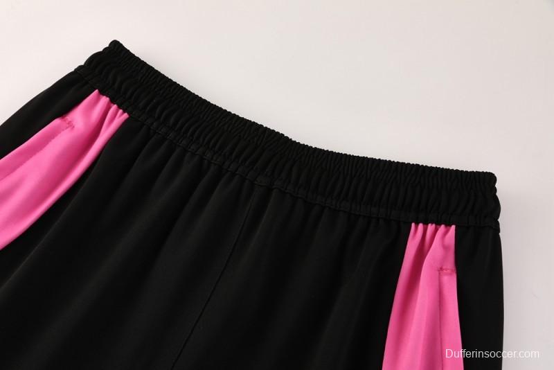 2025 Adidas Orange & Black with Leopard Print Pattern Half Zipper Jacket +Long Pants