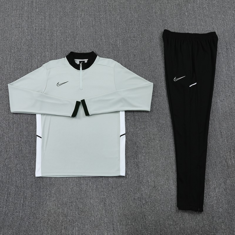 2025 Nike Grey Full Hoodie Zipper Jacket +Long Pants