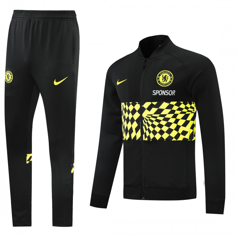 25/26 Chelsea Black/Yellow Full Zipper Jacket + Long Pants