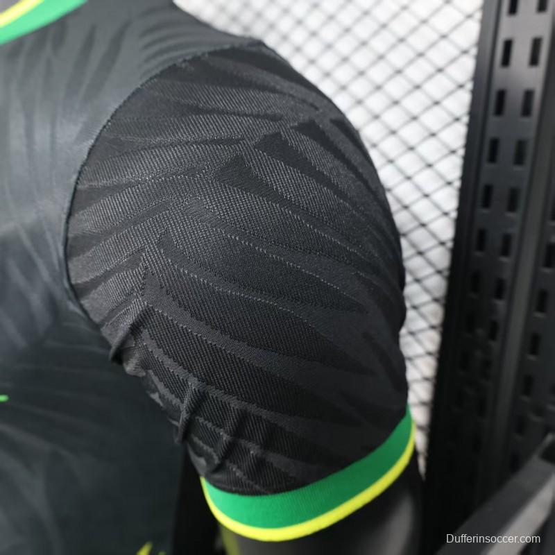 Player Version 2025 Brazil Black with Eagle Print Jersey