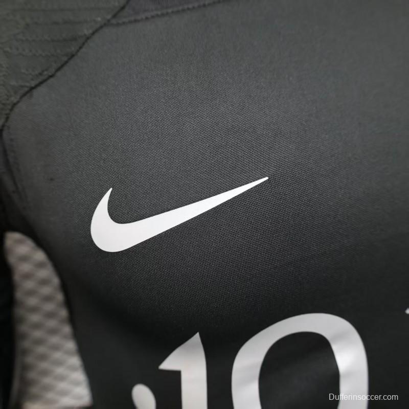 Player Version 25/26 Al-Ahli Black Champion Jersey With Silver Sponsor