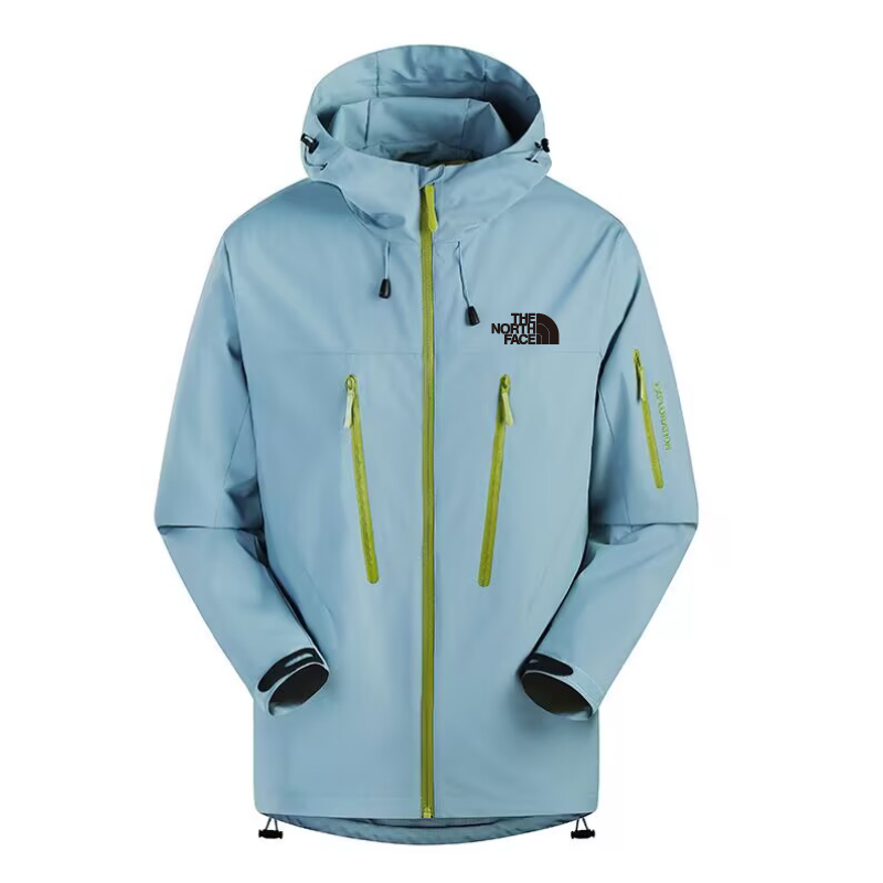 2025 The North Face Light Blue Long Waterproof Jacket