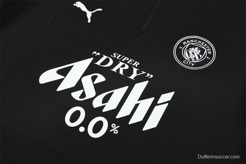 25/26 Manchester City Black Half Zipper Jacket+Long Pants